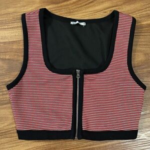 Zara Red and Black Crop Top